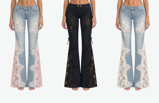 Laced Floral Jeans